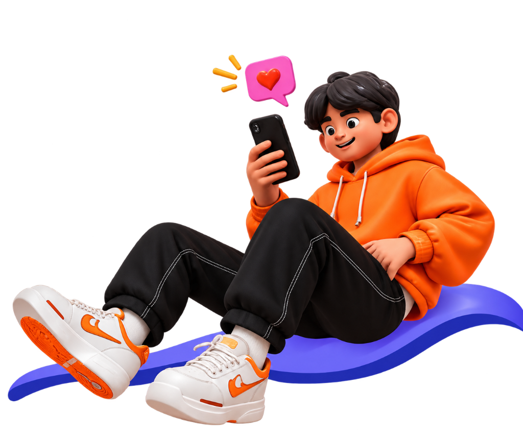 Young person with smartphone